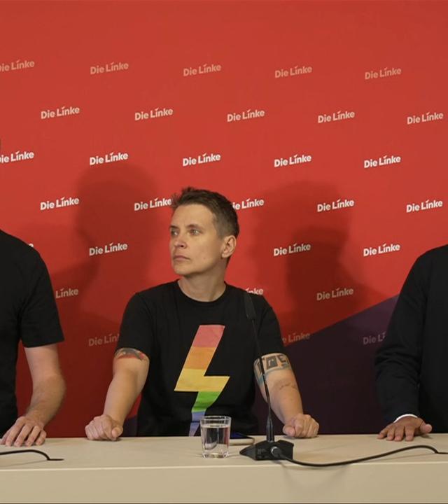 Die Linke: Parteipressekonferenz mit u.a. Luigi Pantisano