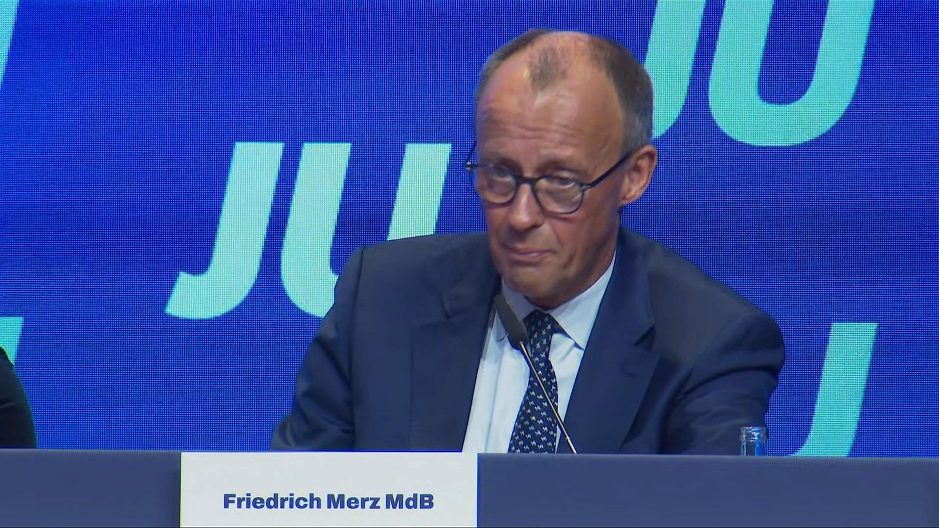 Diskussion um Rente: Merz auf Deutschlandtag der JU