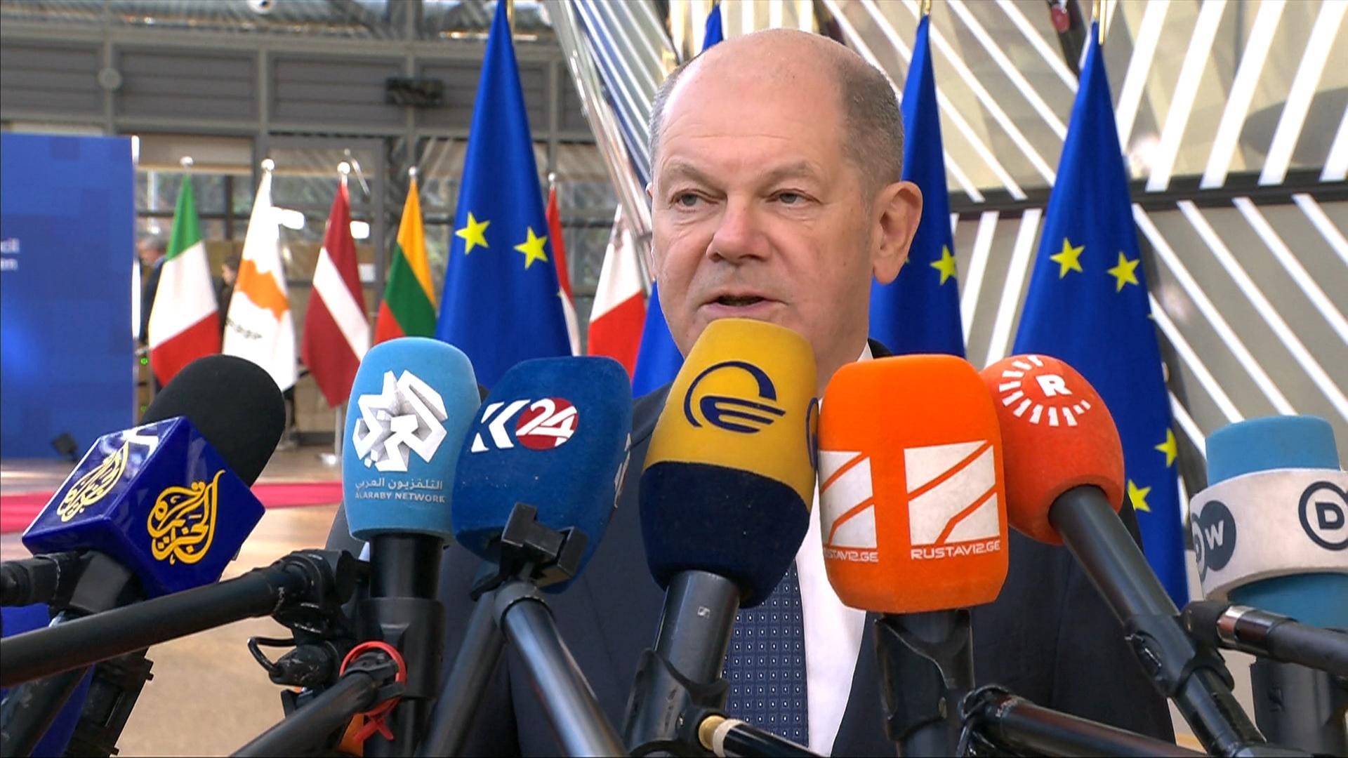 Doorstep Scholz vor EU-Gipfel