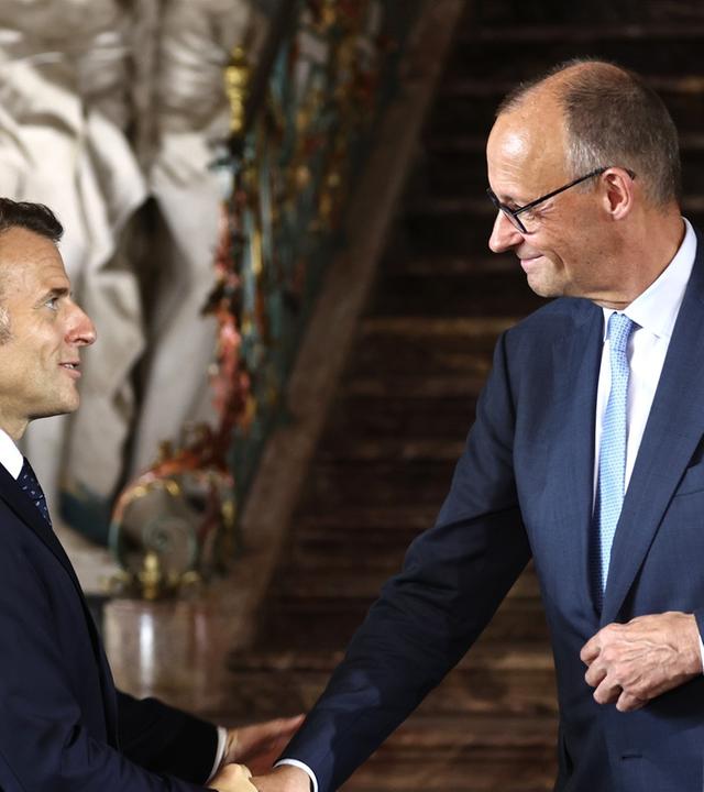 Dt.-frz. Ministerrat: Pressekonferenz mit Friedrich Merz und Emmanuel Macron