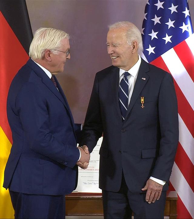 Empfang für Biden in Schloss Bellevue