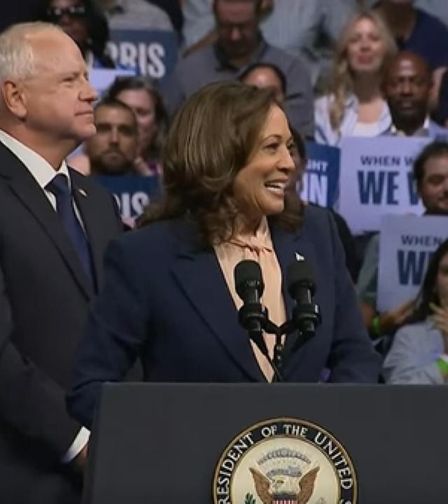 Erster gemeinsamer Auftritt Harris und Walz