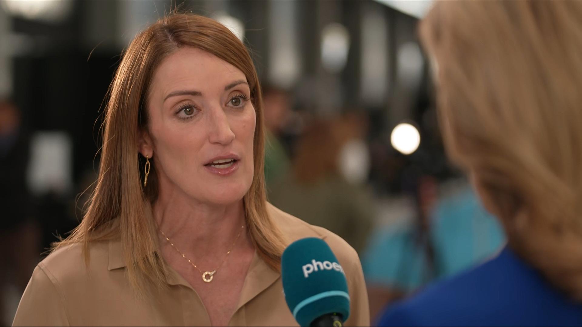 EU-Parlamentspräsidentin Metsola über Drohnenabwehr: Von der Ukraine kann man lernen