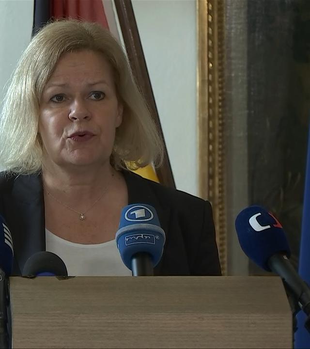 Faeser und Baerbock zu Cyber-Angriff auf SPD