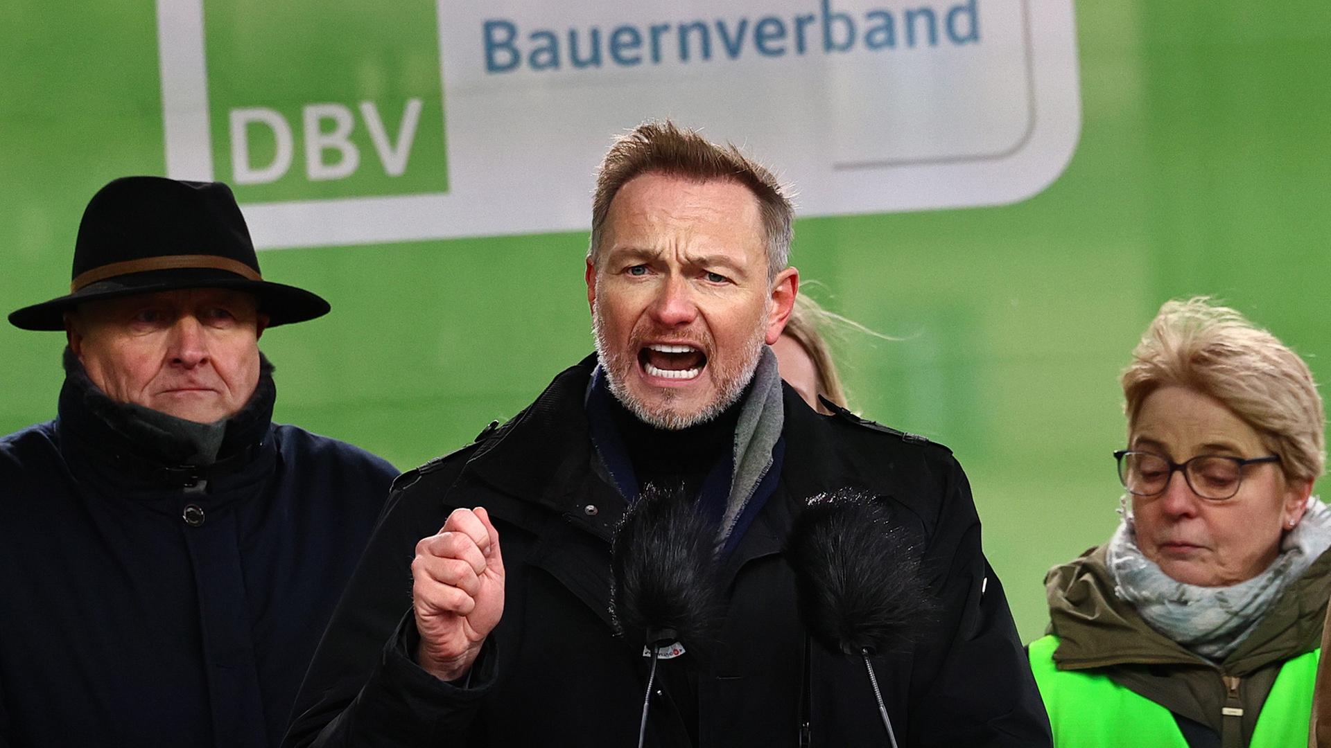 Finanzminister Lindner zu Bauernprotest