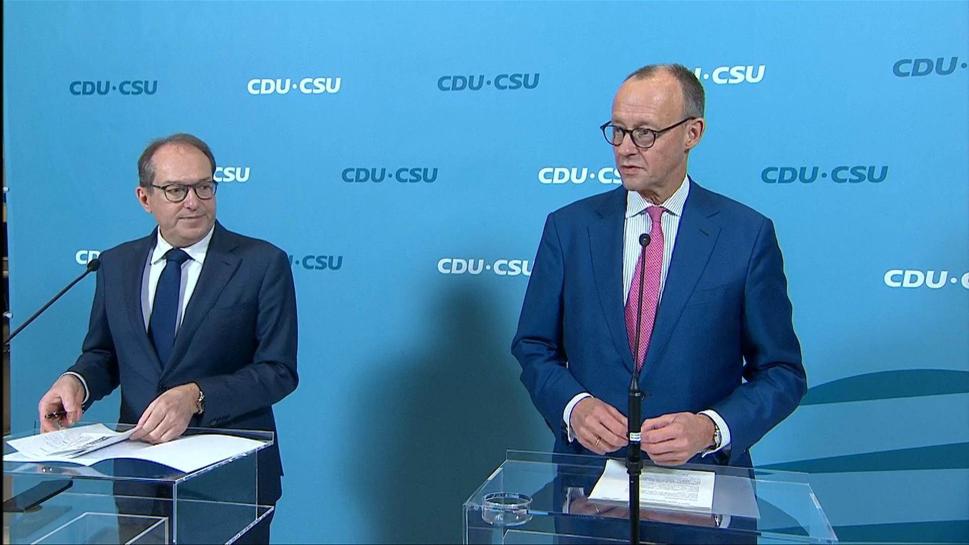 Fraktionsspitzen der Union zu aktuellen Themen