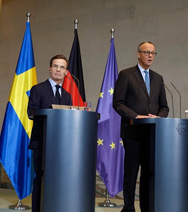 Friedrich Merz empfängt schwedischen Ministerpräsidenten Ulf Kristersson