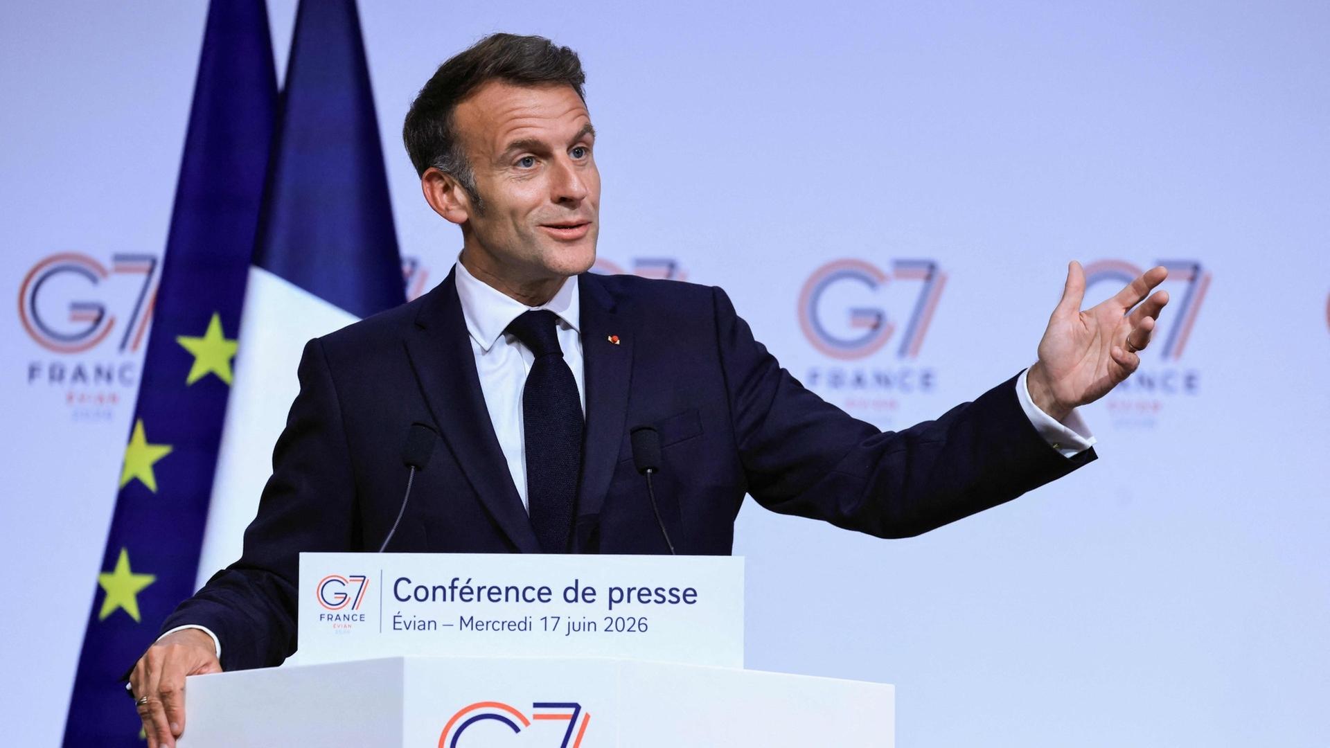 G7: Abschluss-Pressekonferenz mit Macron