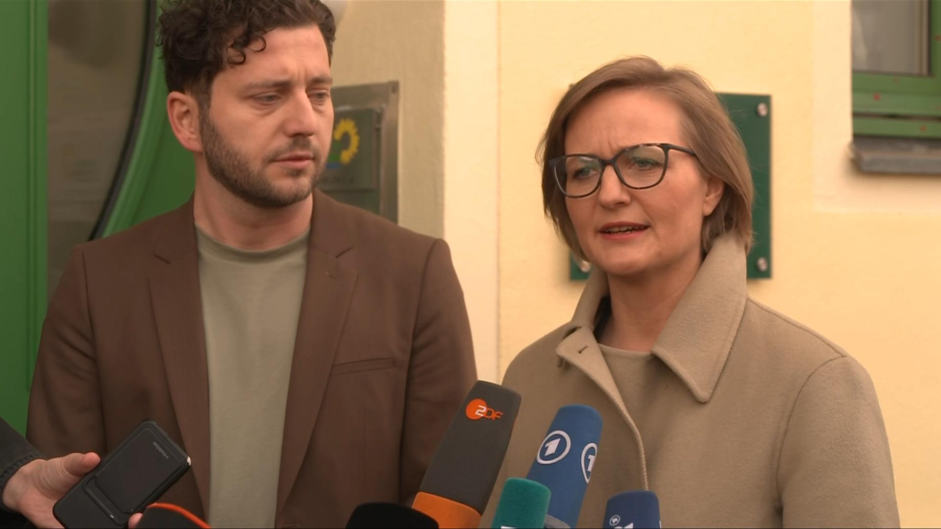 Grüne Parteisapitze zum Wahlausgang