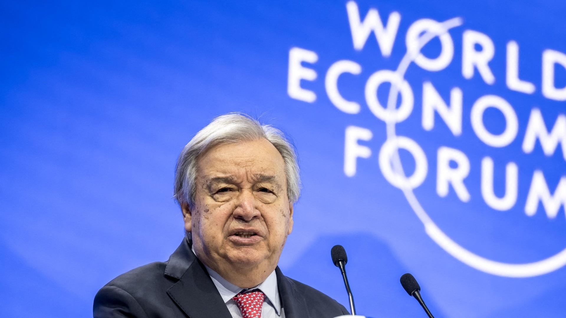 Guterres beim Weltwirtschaftsforum