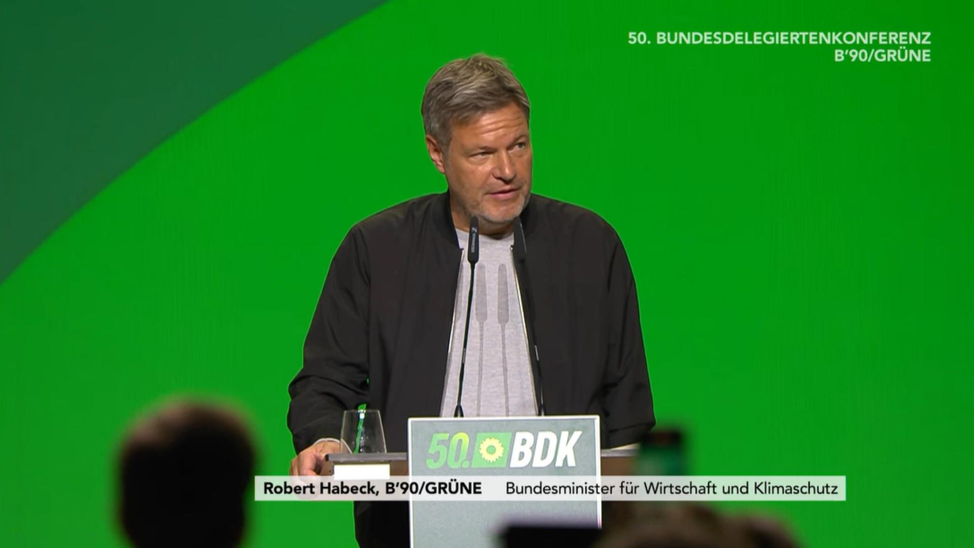 Habeck beim Grünen-Parteitag