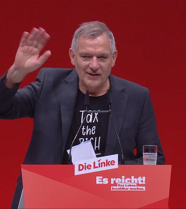 Ines Schwerdtner verabschiedet Jan van Aken