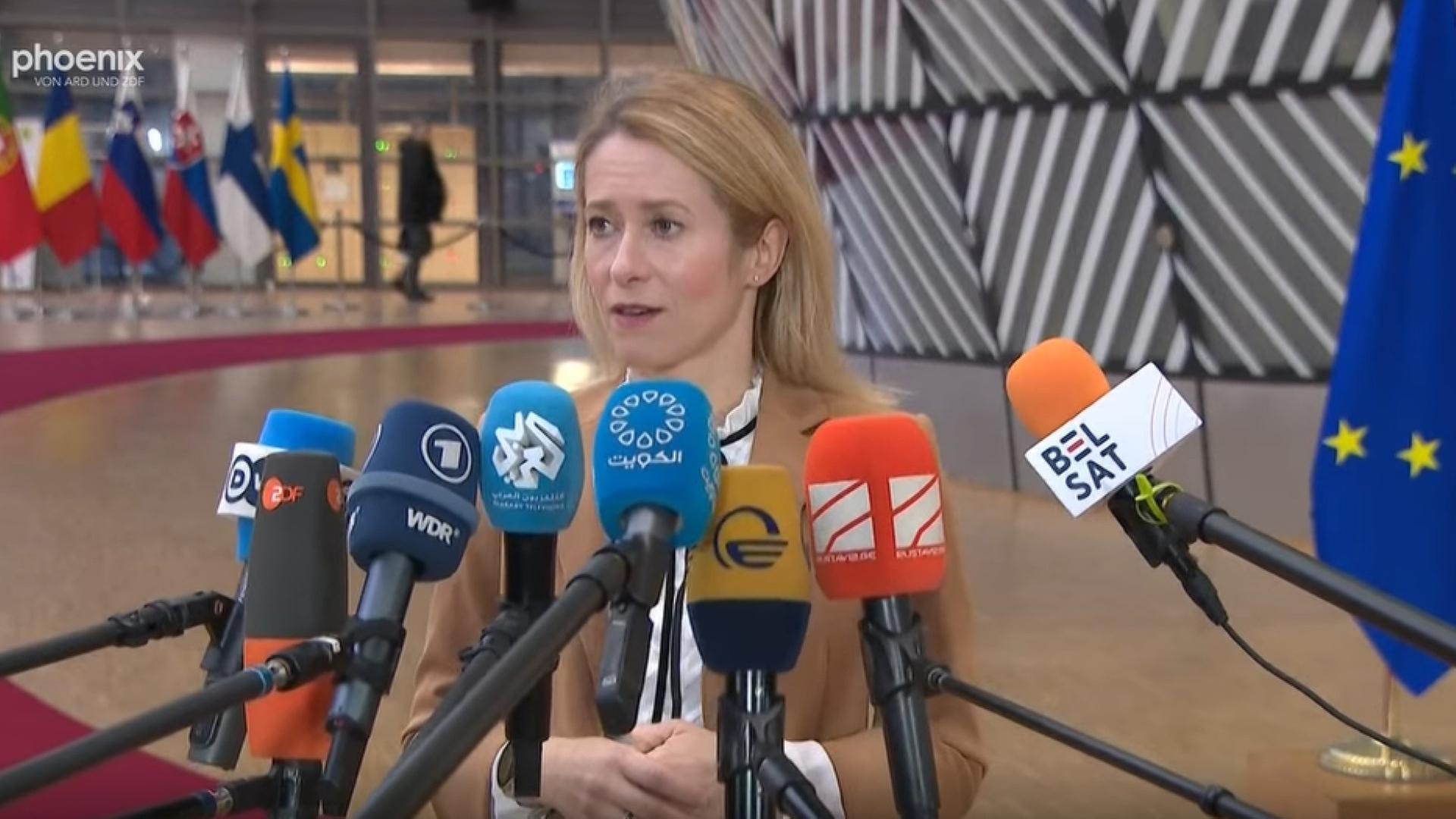 Kaja Kallas vor EU-Außenministertreffen