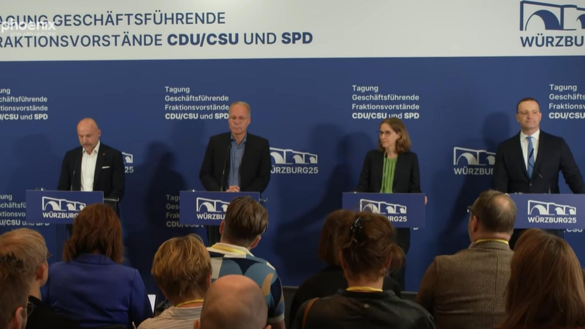 Klausur der Unions- und SPD-Fraktionsspitzen