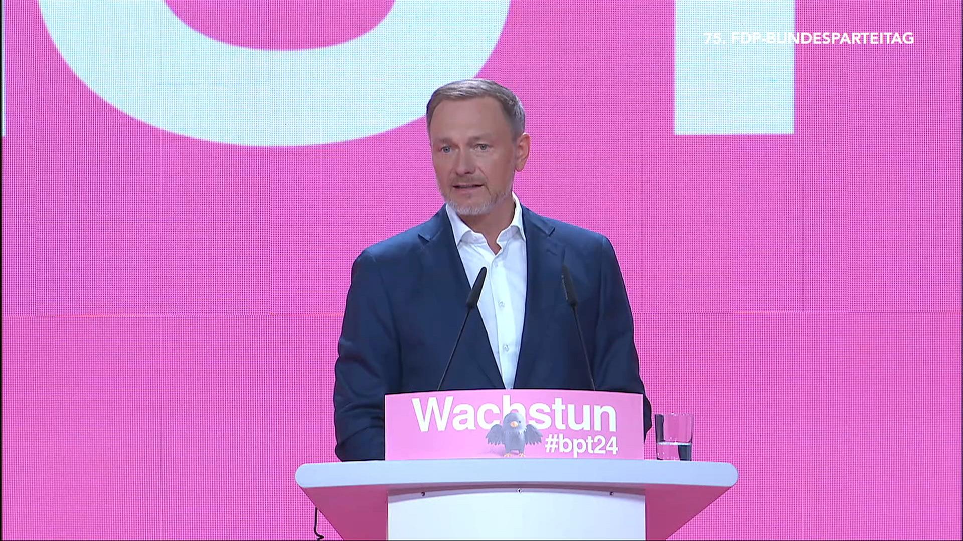 Lindner beim FDP-Parteitag