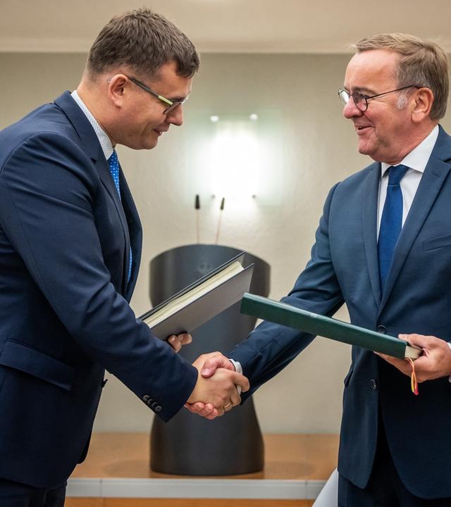 Litauens Verteidigungsminister bei Pistorius