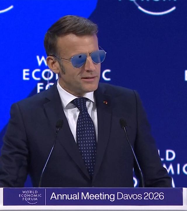 Macron beim Weltwirtschaftsforum in Davos