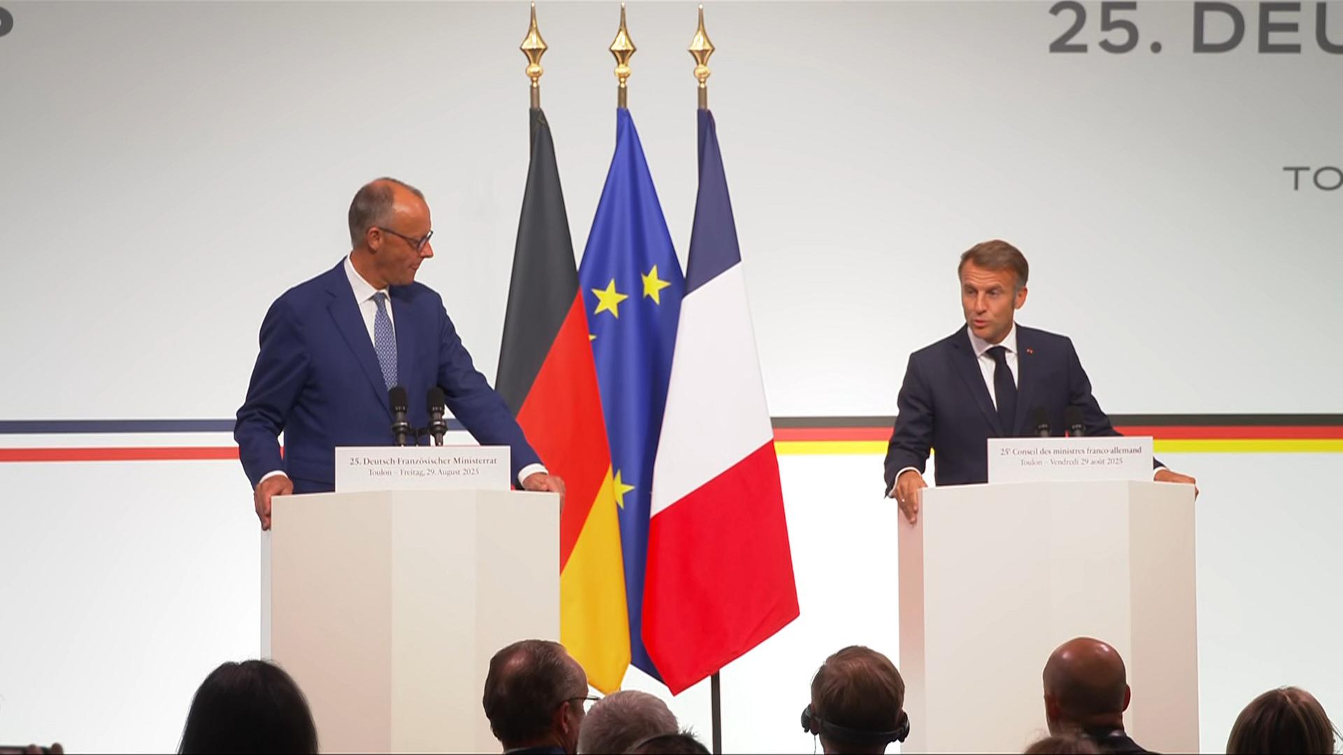 Macron und Merz nach Ministerrat