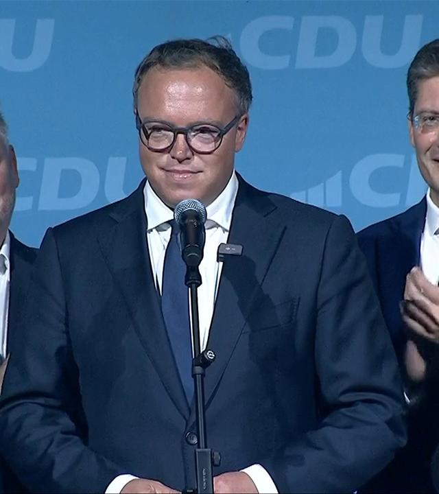 Mario Voigt (CDU Thüringen) am Wahlabend