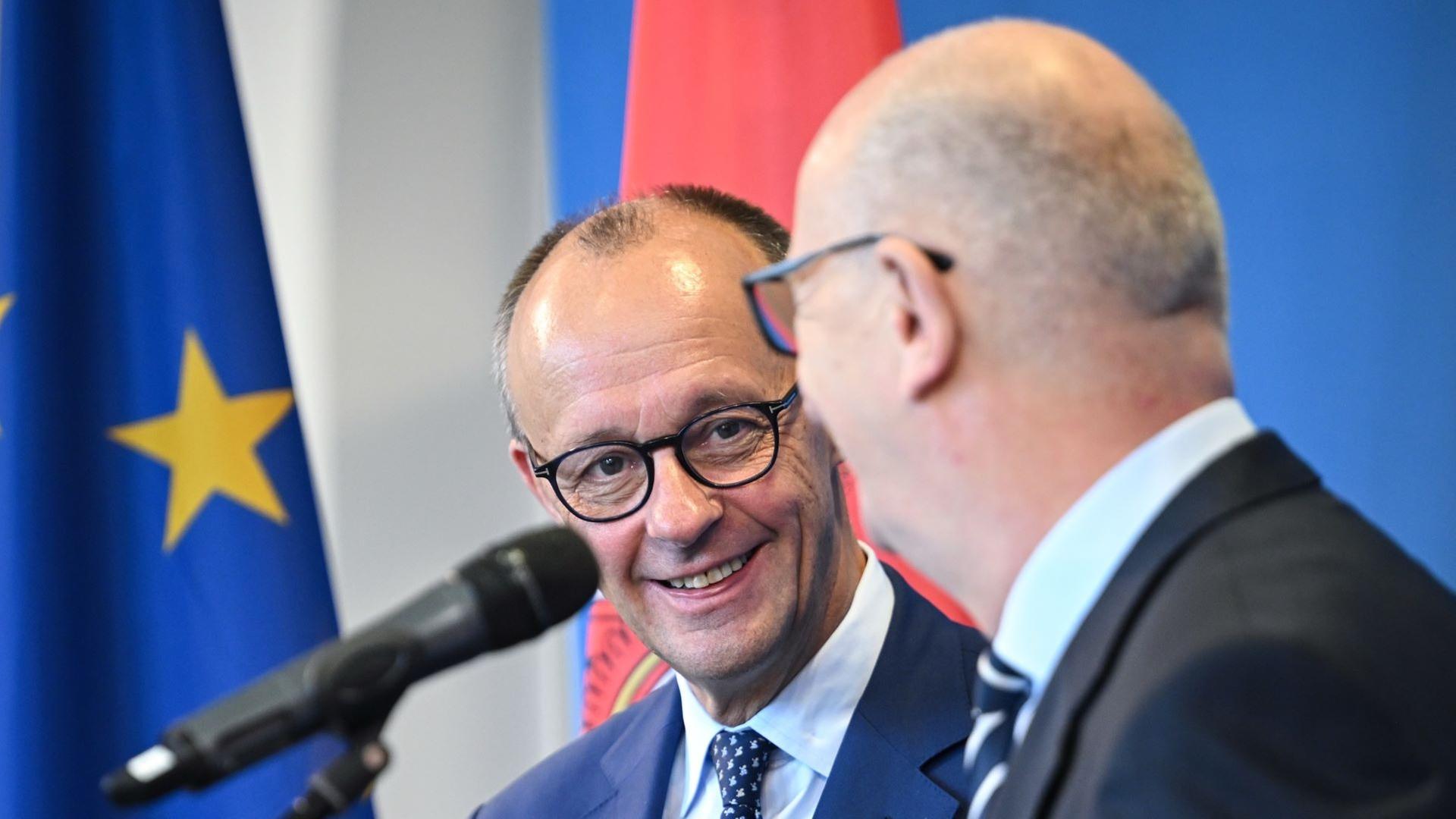 Merz bei Woidke: Antrittsbesuch in Brandenburg