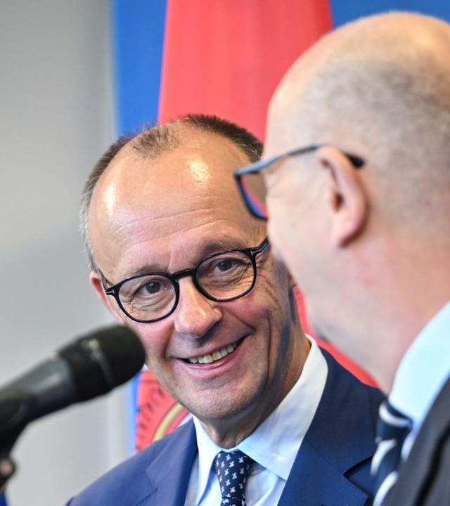 Merz bei Woidke: Antrittsbesuch in Brandenburg