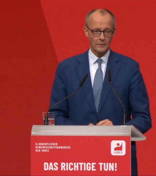 Merz beim IGBCE-Kongress