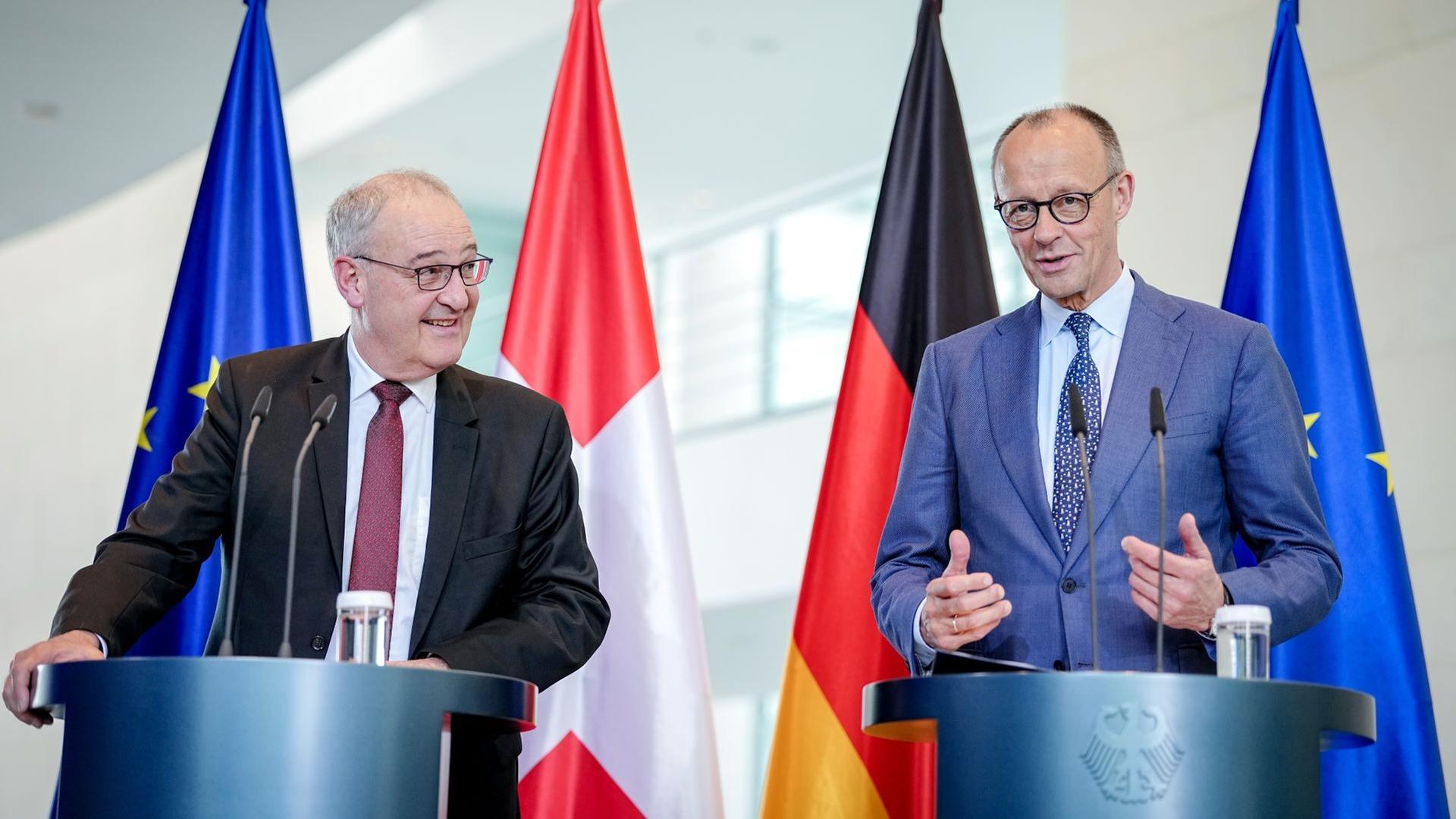 Merz empfängt Schweizer Bundespräsident Parmelin