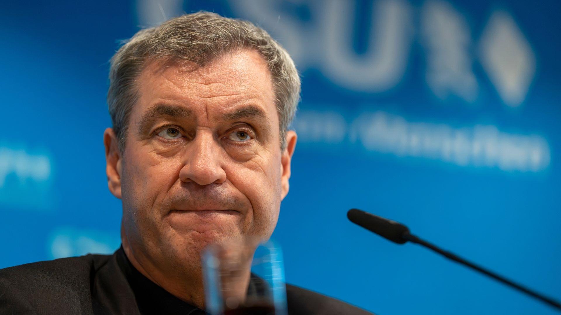 Nach CSU-Vorstandssitzung: Pressekonferenz von Markus Söder