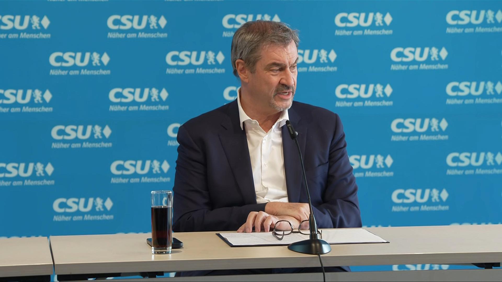 Nach den Kommunalwahlen in Bayern: Pressekonferenz der CSU