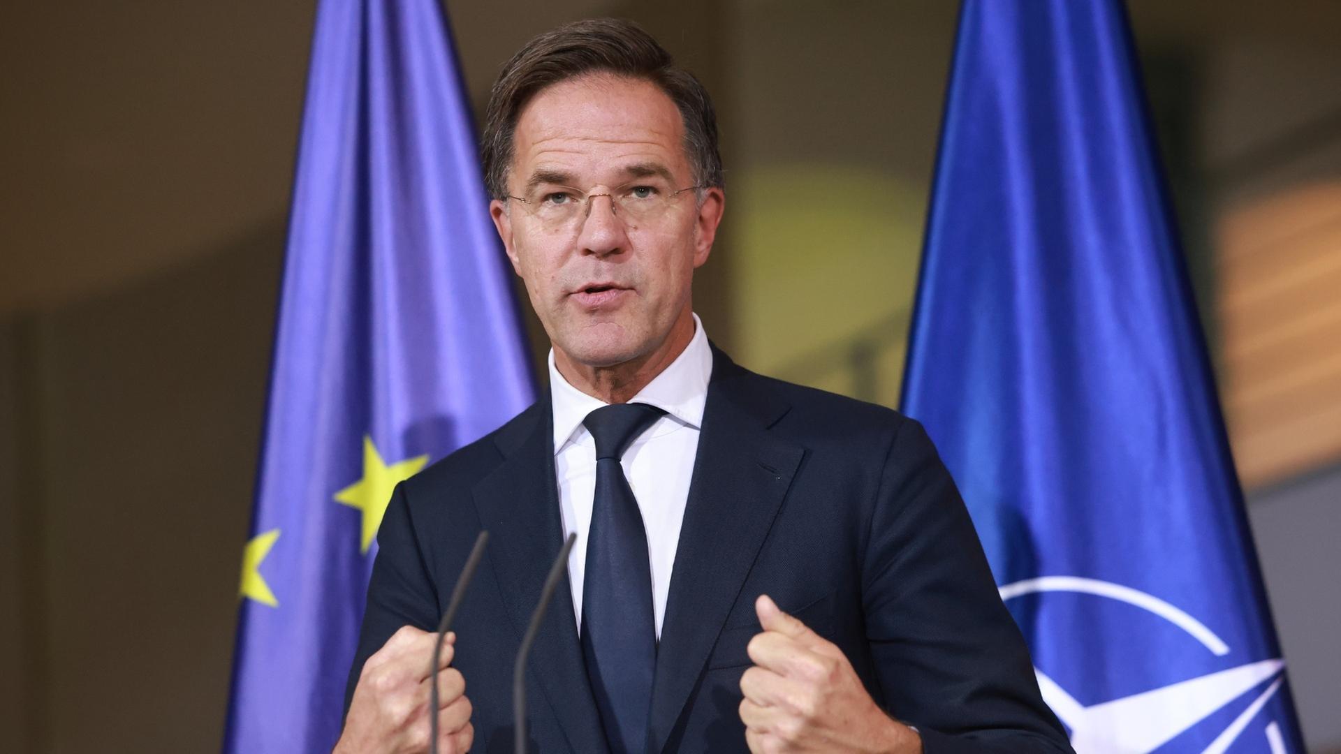 NATO-Chef Mark Rutte bei Kanzler Scholz