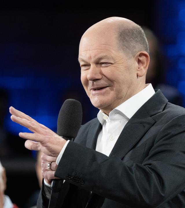 Olaf Scholz beim Kanzlergespräch