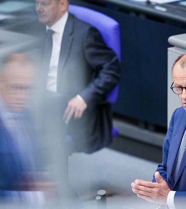 Oppositionsführer Merz in der Generaldebtte