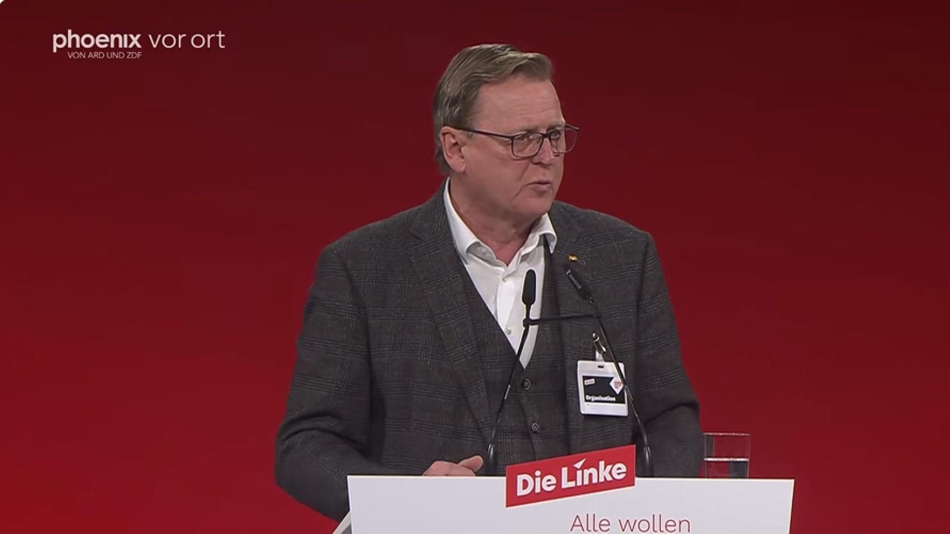 Parteitag Die Linke: Rede von Bodo Ramelow (ehem. Ministerpräsident Thüringen)