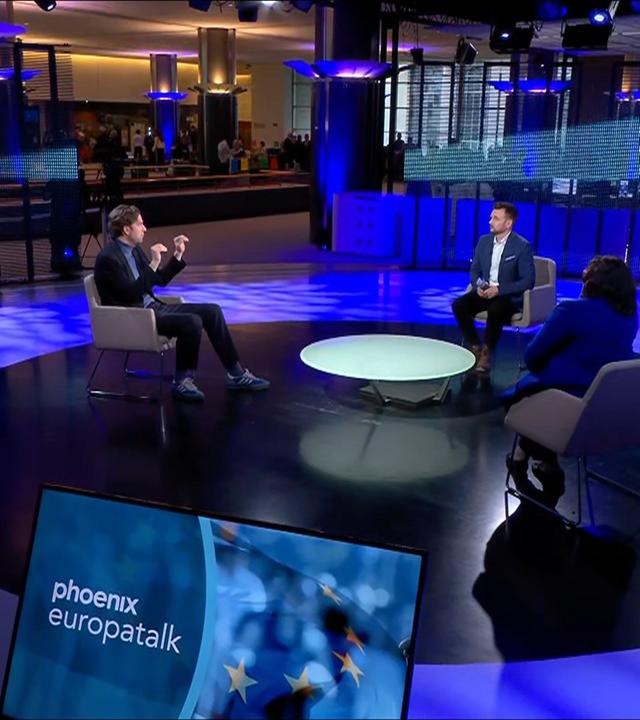phoenix #europatalk mit Lena Düpont (EVP) und Damian Boeselager (Volt/EfA)