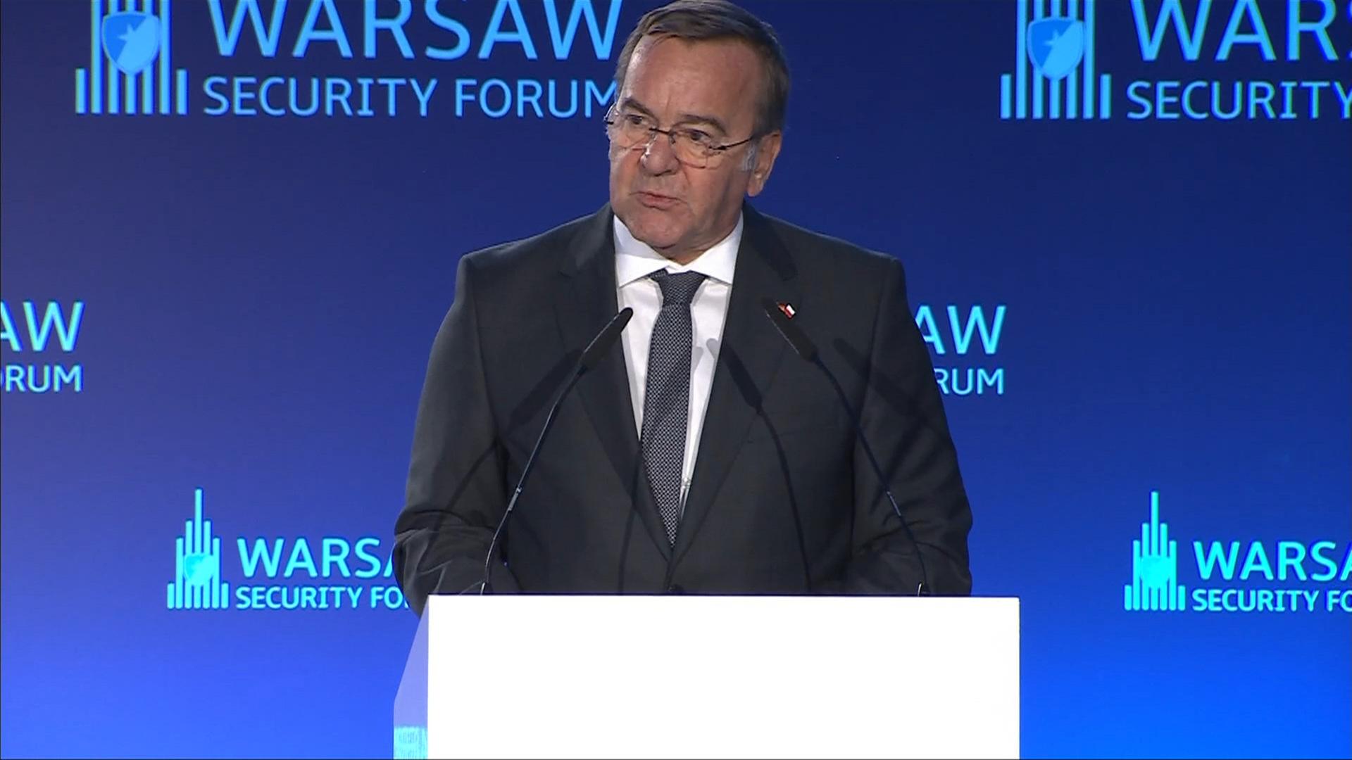 Pistorius auf Warschauer Sicherheitsforum