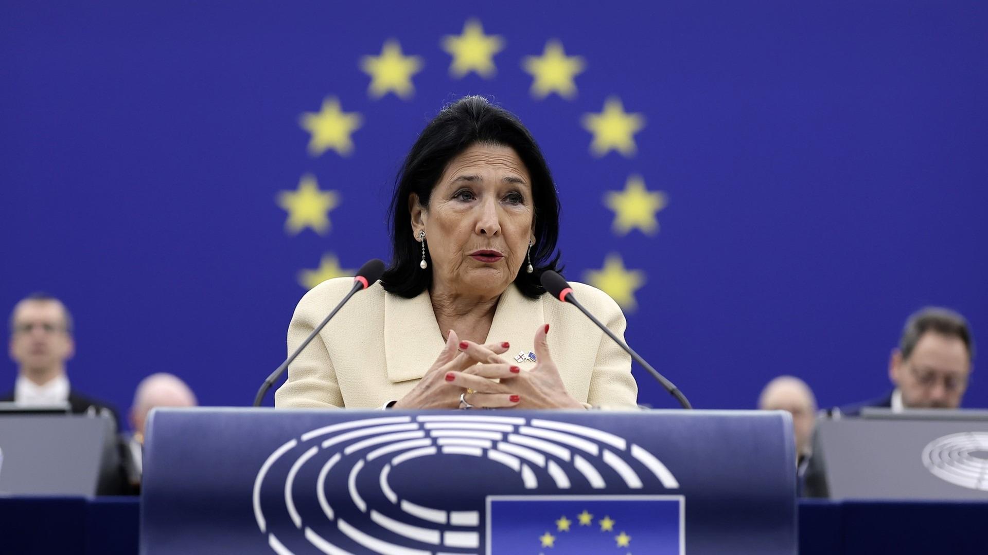 Präsidentin Georgiens im EU-Parlament