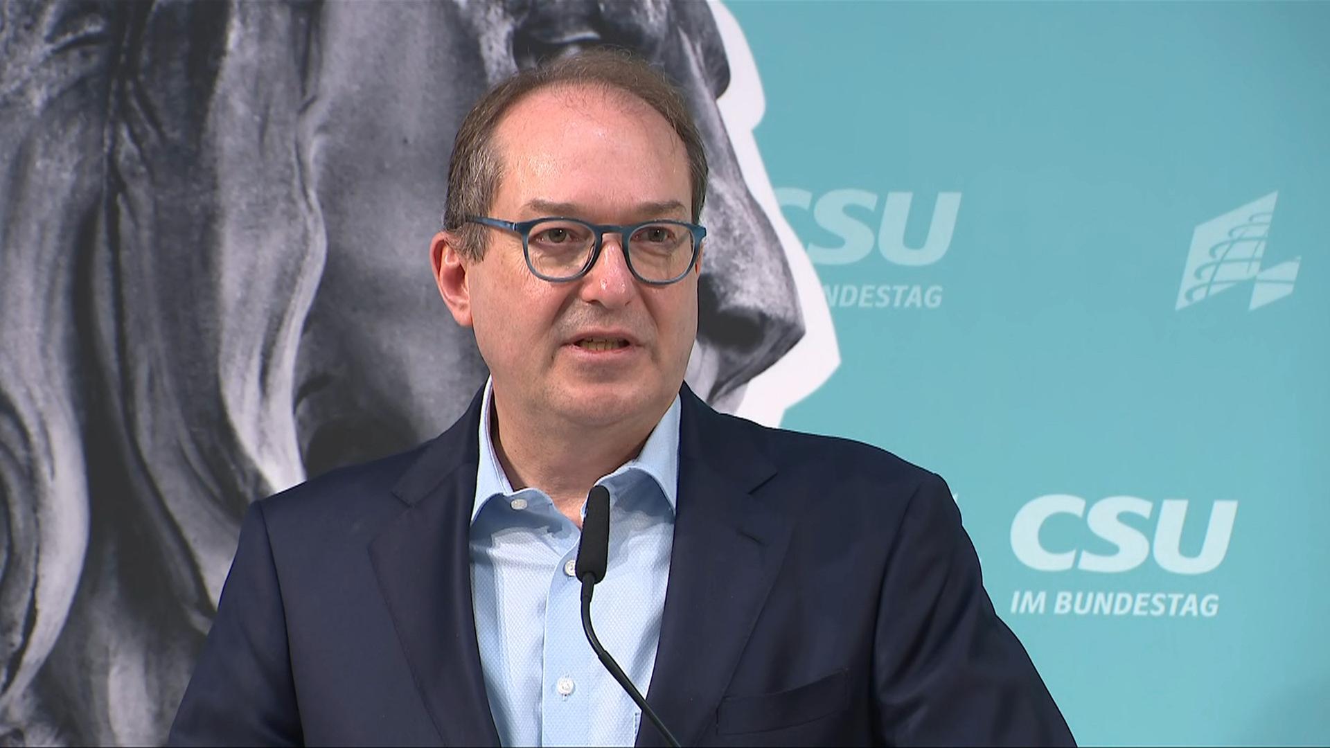 Pressekonferenz Dobrindt und Söder