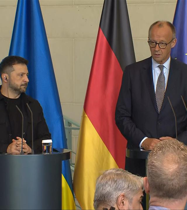 Pressekonferenz in Berlin: Selenskyj und Merz zu Friedenslösungen im Ukraine-Krieg