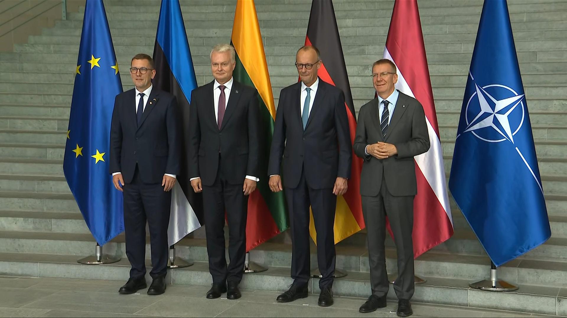 Pressekonferenz Merz mit baltischen Regierungschefs