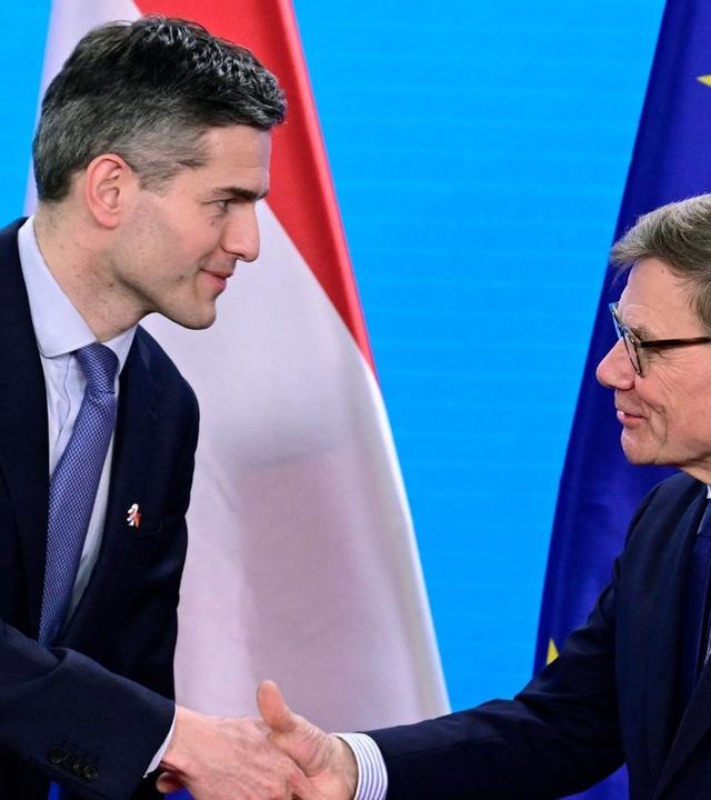 Pressekonferenz mit Außenminister Johann Wadephul (CDU) und dem niederländischen Außenminister Tom Berendsen