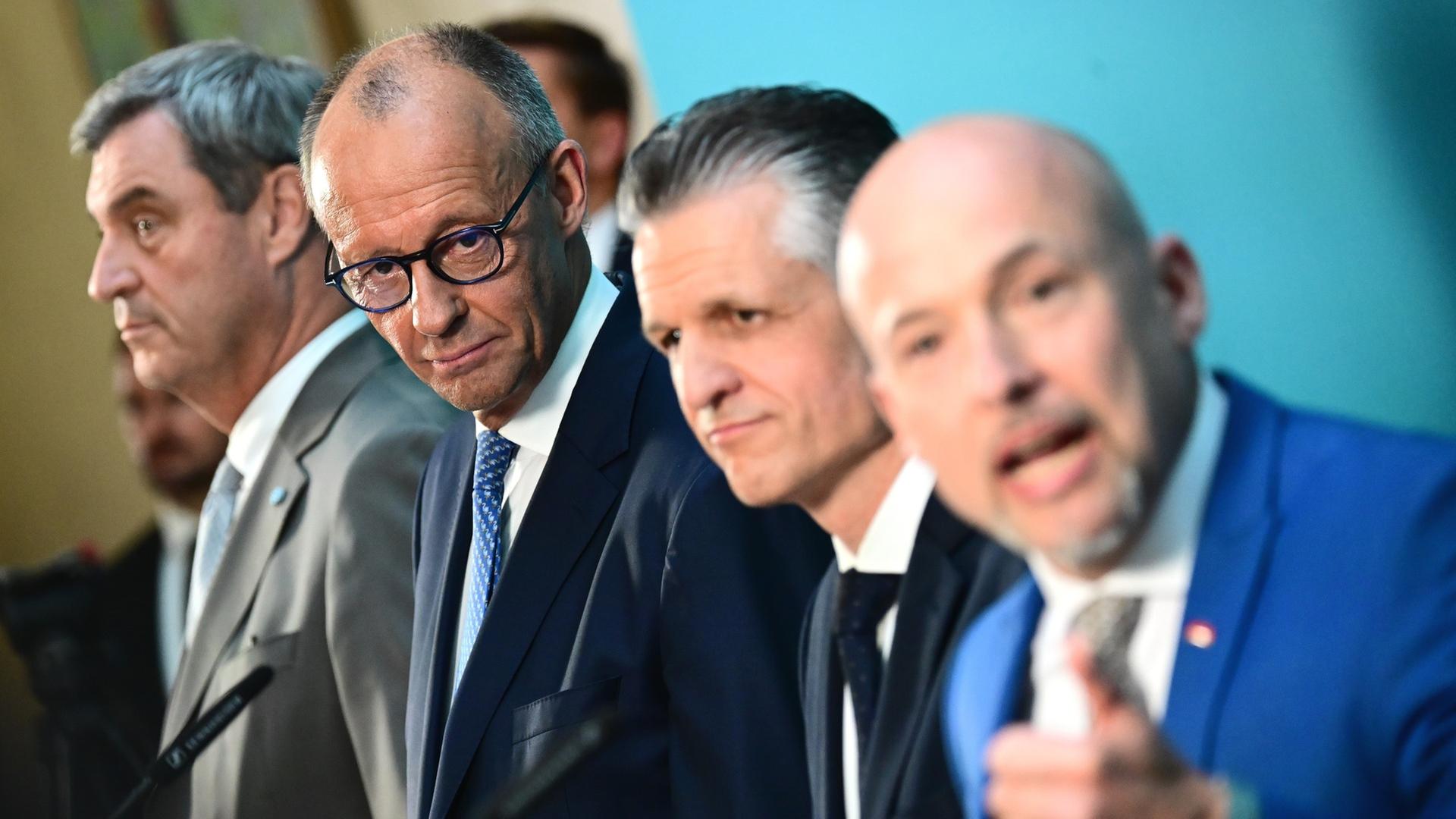 Pressekonferenz nach CDU/CSU-Fraktionssitzung
