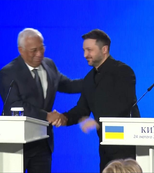 Pressekonferenz Selenskyj, von der Leyen und Costa