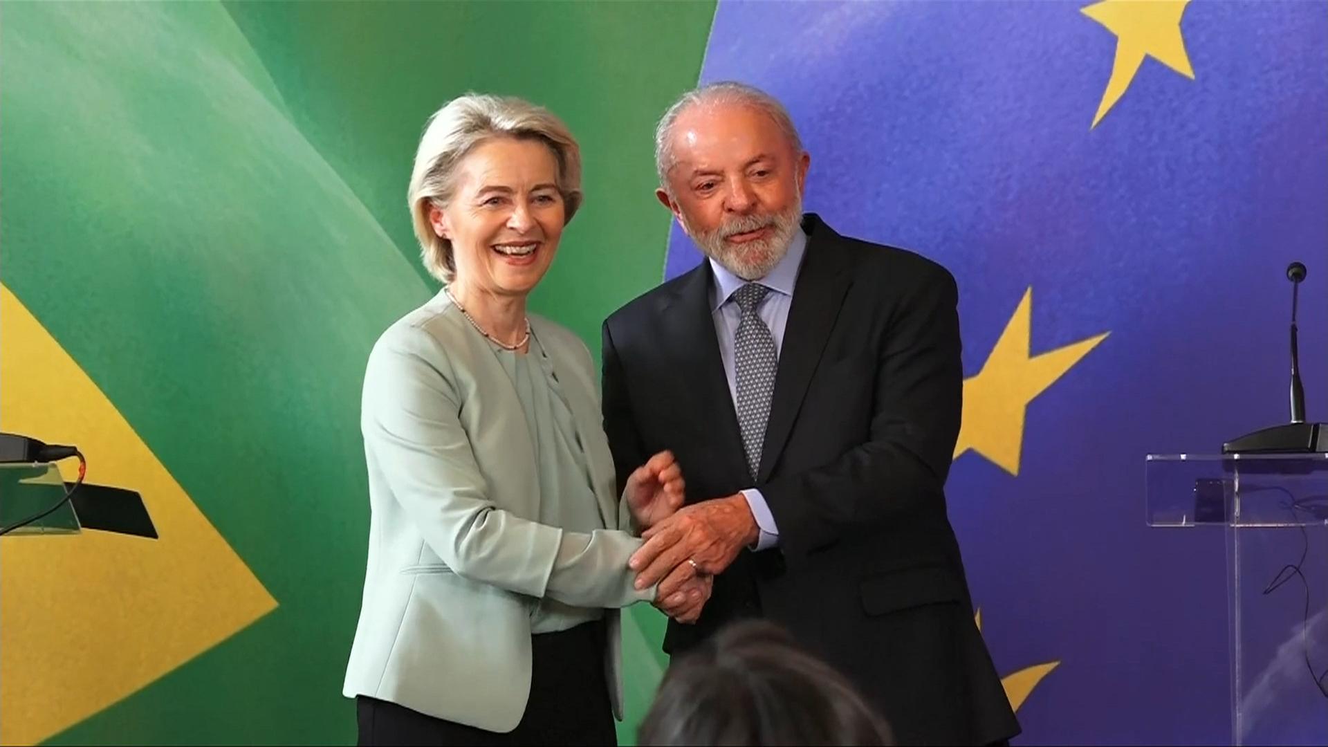 Pressestatement von Ursula von der Leyen und Lula da Silva zum Mercosur-Abkommen
