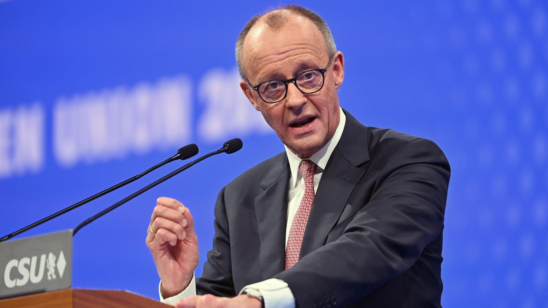 Rede von Bundeskanzler Friedrich Merz auf dem CSU-Parteitag