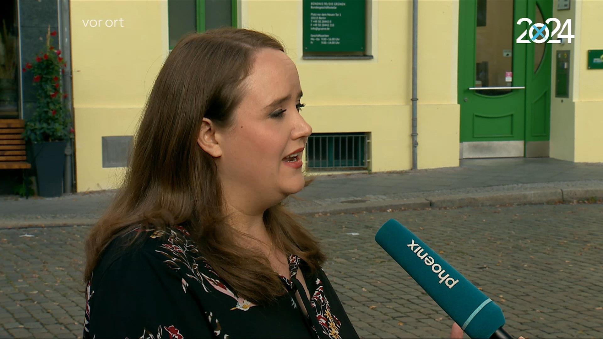 Ricarda Lang - Die Grünen am Wahlabend