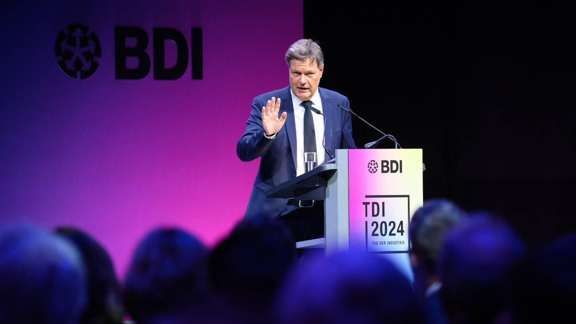 Robert Habeck beim Tag der Deutschen Industrie 2024