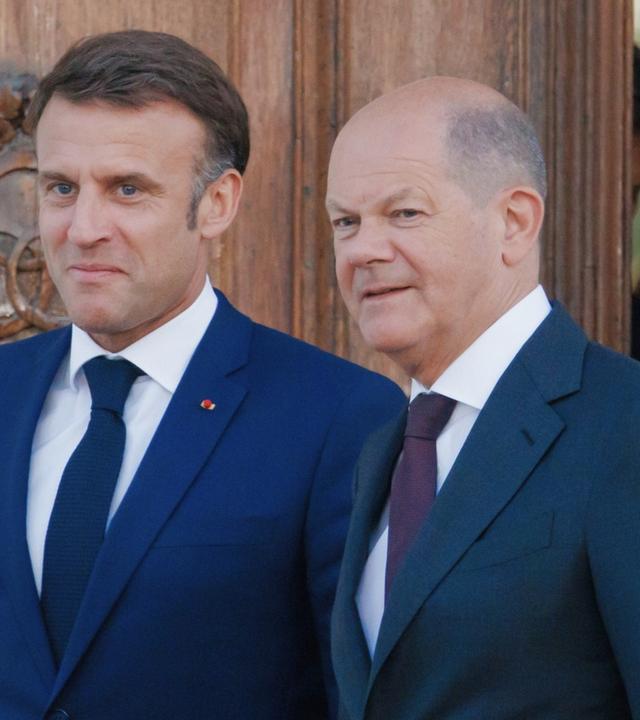Scholz und Macron nach Ministerrat