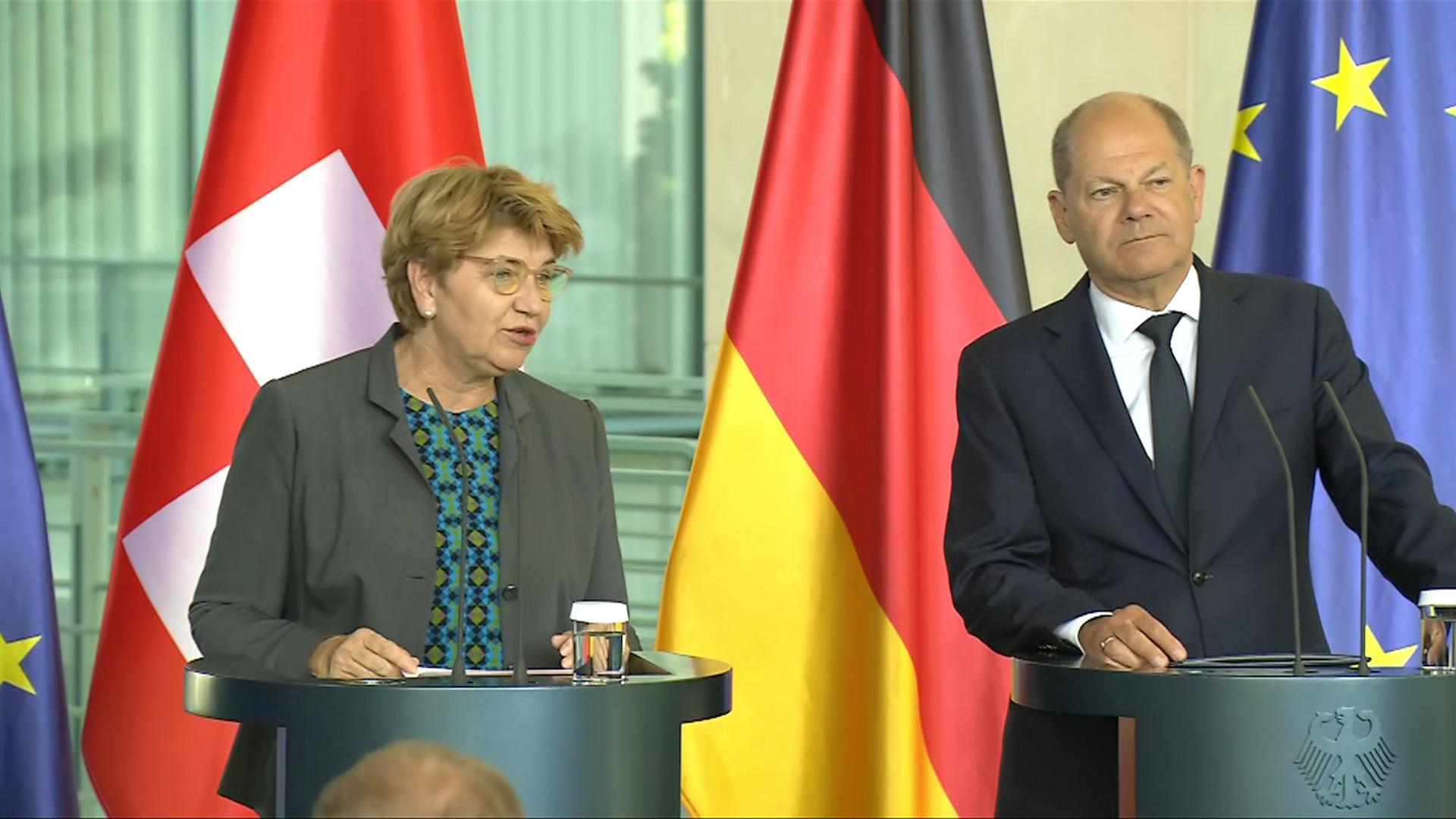 Schweizer Bundespräsidentin Amherd bei Scholz