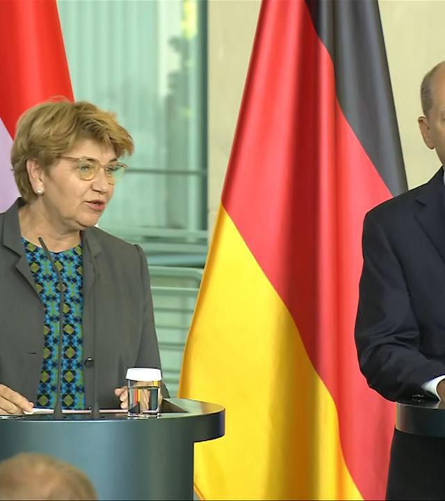 Schweizer Bundespräsidentin Amherd bei Scholz