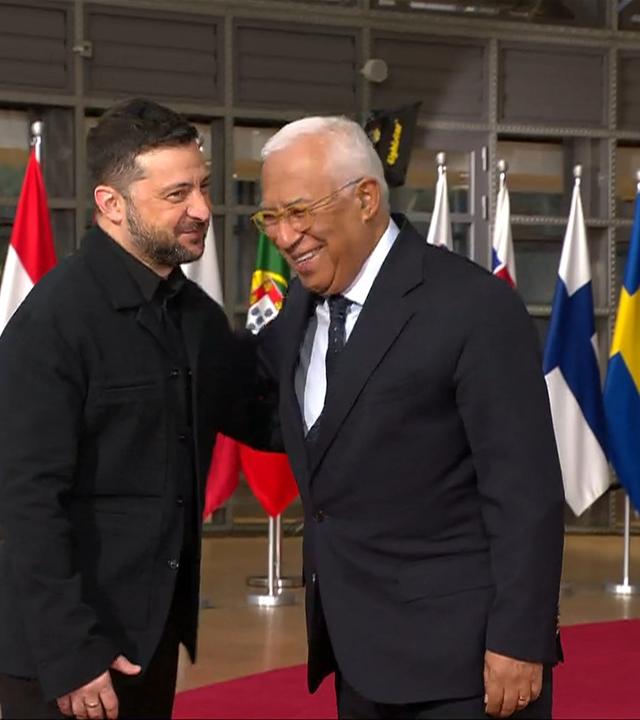 Selenskyj und Costa vor dem EU-Gipfel